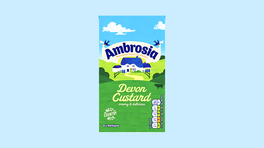 Ambrosia Devon Custard carton