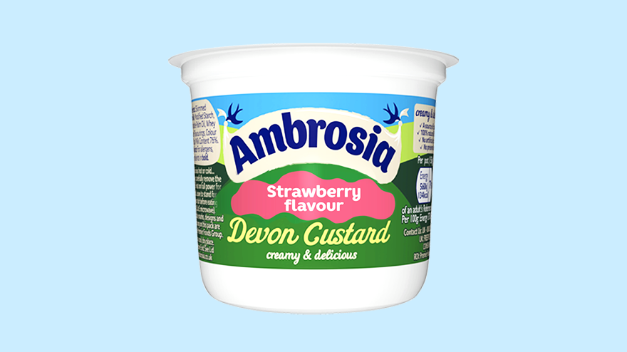 Ambrosia Strawberry Devon Custard pot