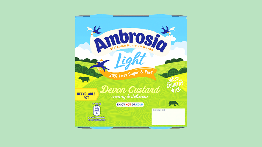 Ambrosia light Devon Custard pots 4 pack