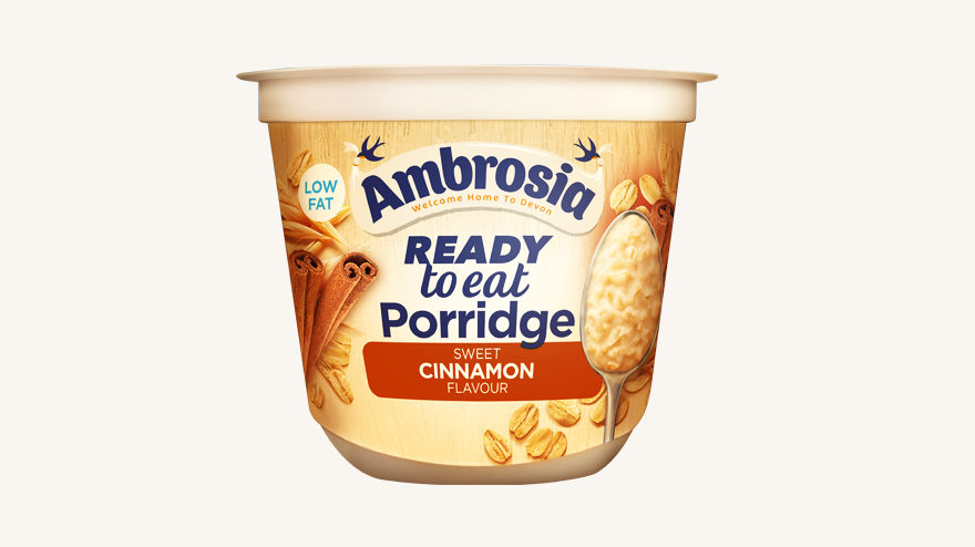 Ambrosia cinnamon RTE porridge