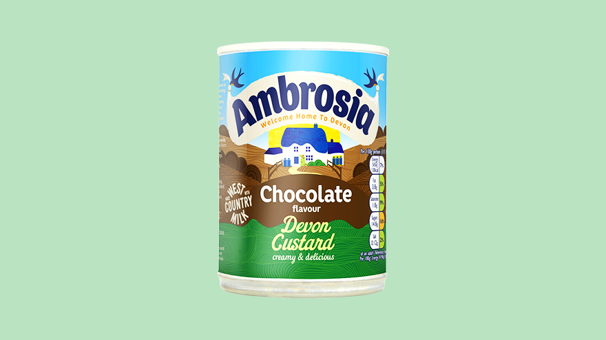 Ambrosia Chocolate Devon Custard can