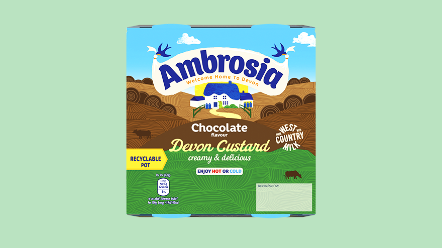 Ambrosia chocolate Devon Custard pots 4 pack