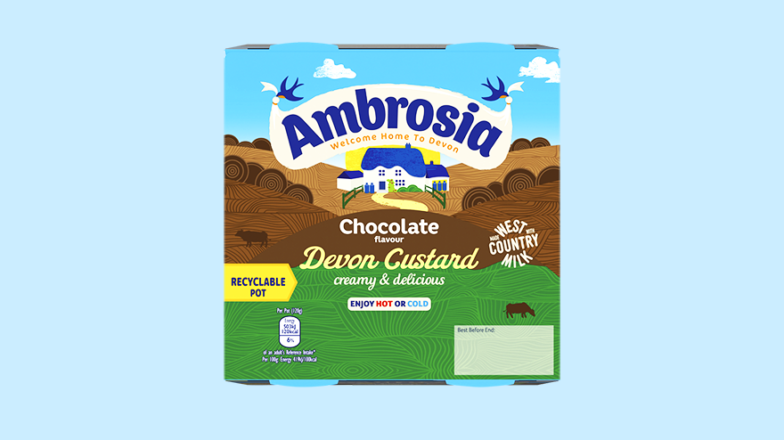 Ambrosia chocolate Devon Custard pots 4 pack