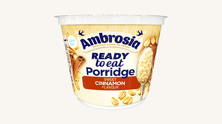 Ambrosia cinnamon RTE porridge