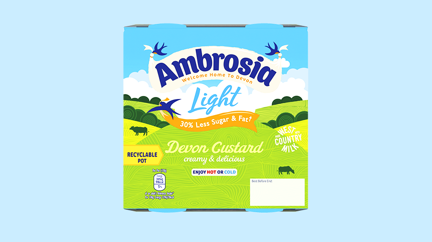 Ambrosia light Devon Custard pots 4 pack