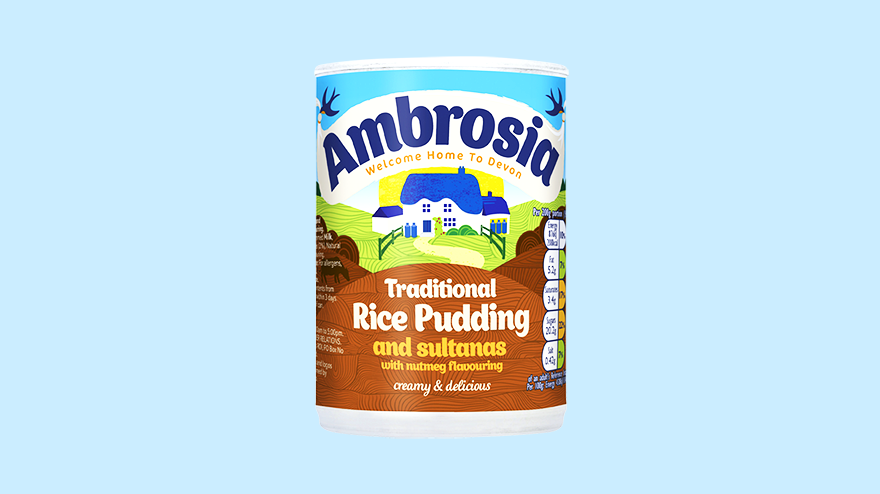 Ambrosia traditional rice pudding and sultanas