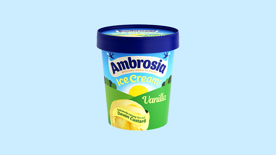 Ambrosia vanilla ice cream