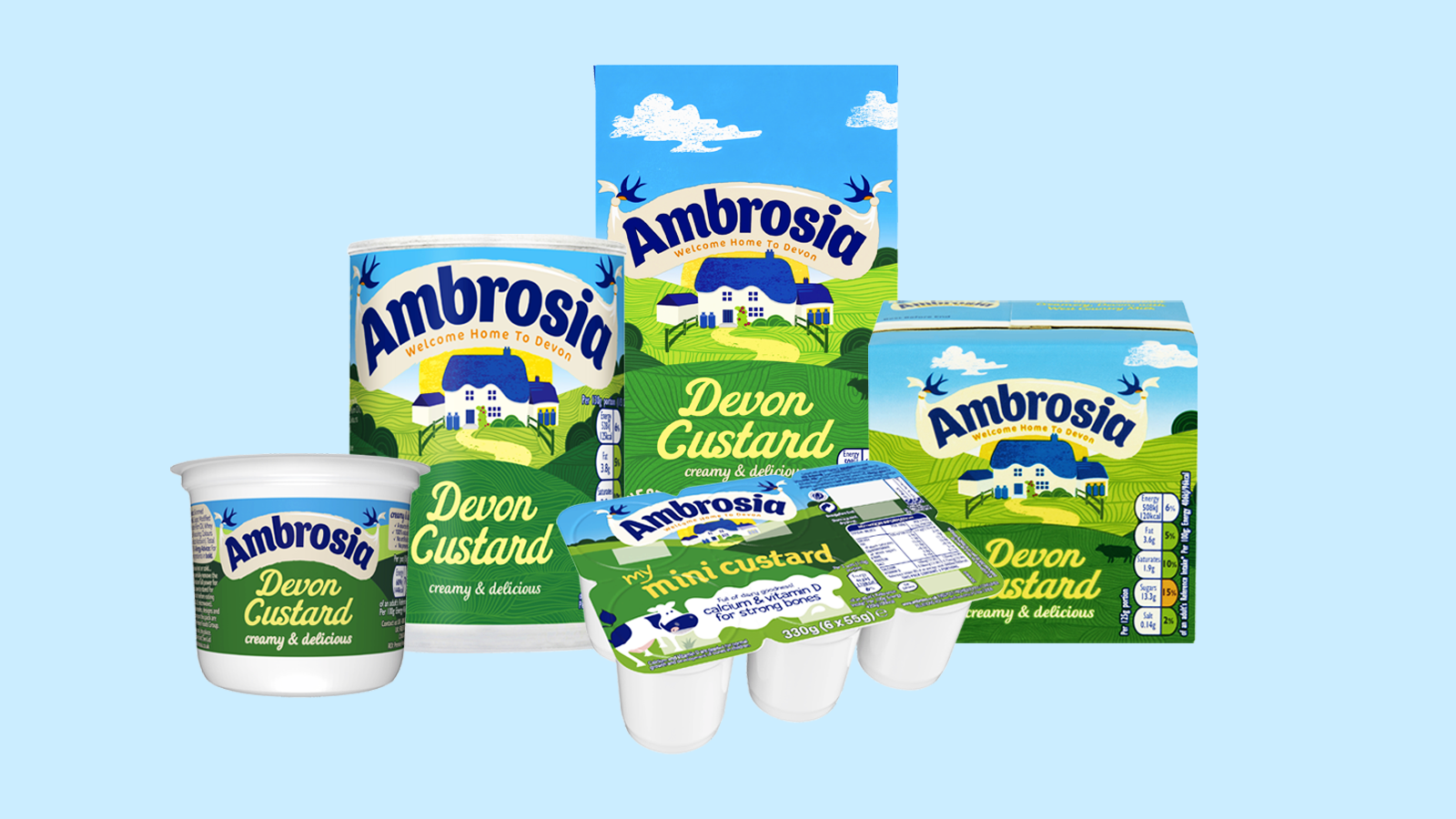 Ambrosia custard range